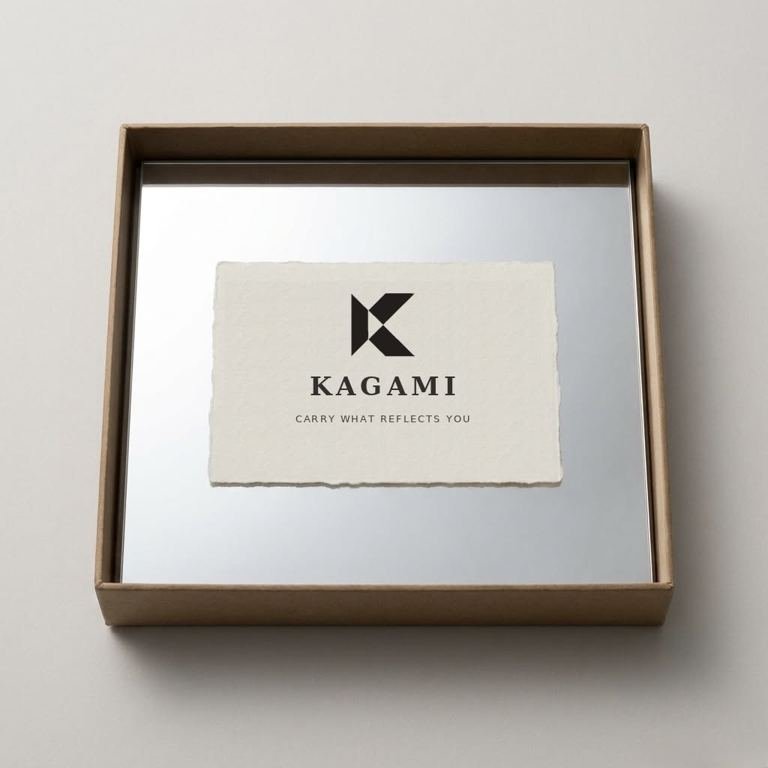 KAGAMI presentation box and signature card